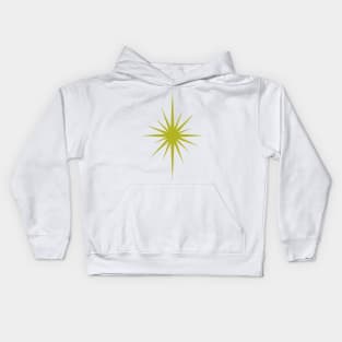 Avocado Green Atomic Starburst Mid Century Modern Kids Hoodie